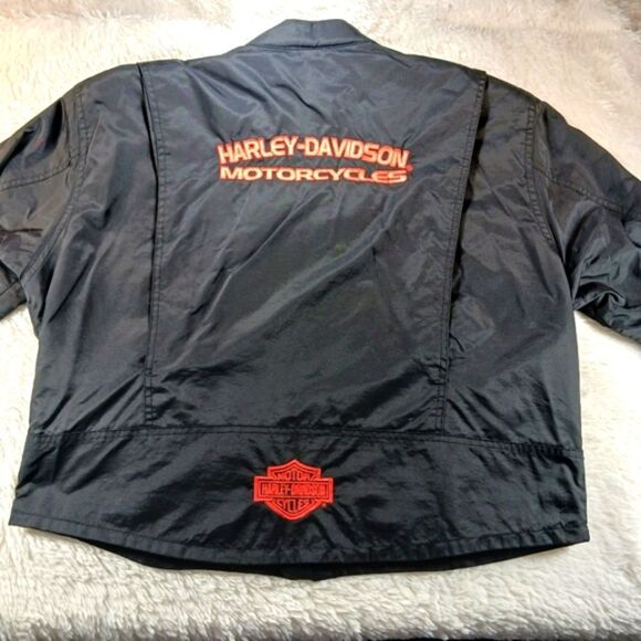Harley-Davidson Black Lined Wind/Rain Moto Jacket Embroidered Branded Women XL.. - Picture 15 of 15